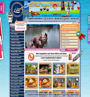 Stocherkahn Tübingen. Website 2024